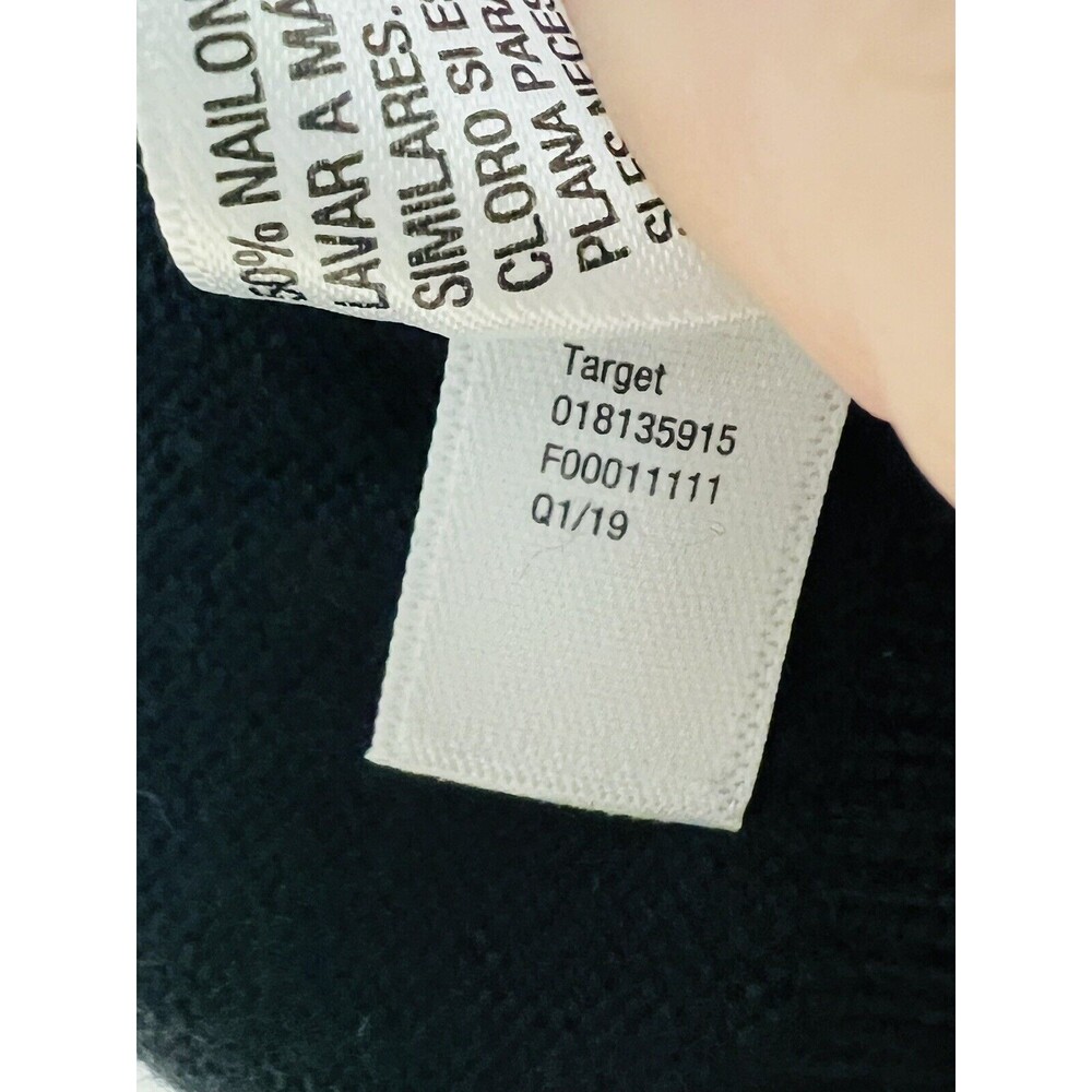 A New Day Women's Sweater Crewneck Fine Gauge Long Sleeve Black Size Medium M - Picture 5 of 6